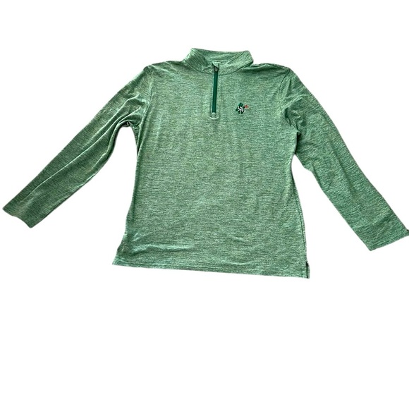 Green Quarter-Zip Sweatshirt with Standing Collar 1876 Cubs 1914 Golf XL Ecotec - Picture 1 of 6